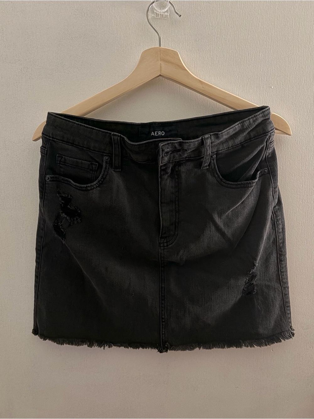 Black Denim Skirt